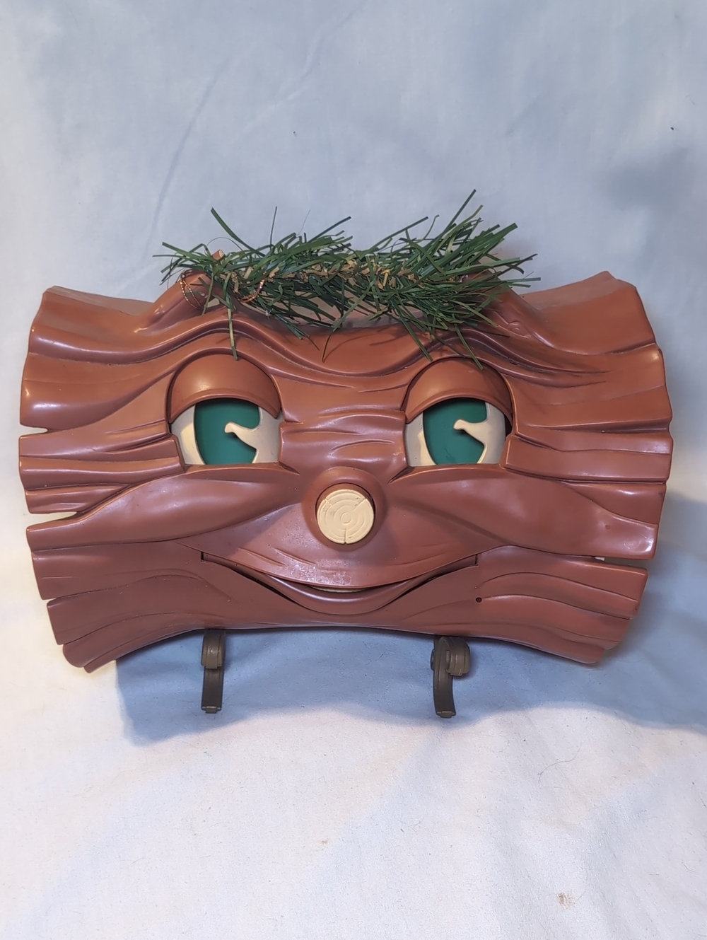 Telco 1999 Animated Motionette Christmas Yule Log Talking Singing Log WORKS